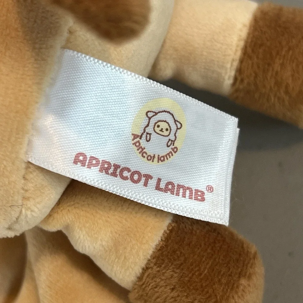 APRICOT LAMB Tan Lion Soft Lovey Security Blanket Plush Toy